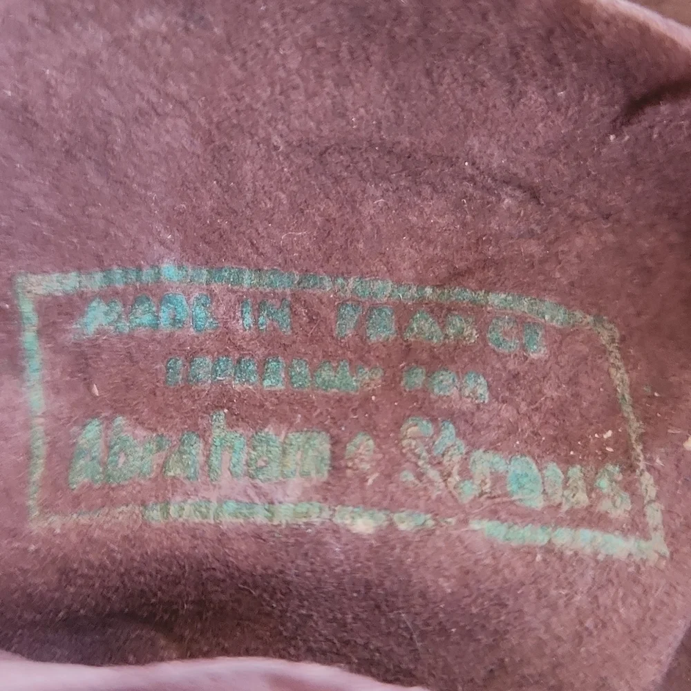 VINTAGE REAL KID LEATHER GLOVES.  MADE FOR A & S - Picture 3 of 12